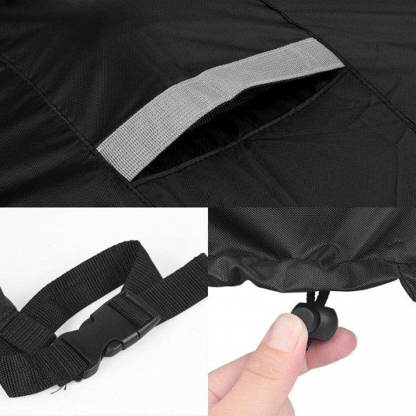 SIMPHAUS Outdoor Table Covers Waterproof Round Patio Table Covers for Outdoor Furniture Covers Anti-UV Round 90x71cm (Black )